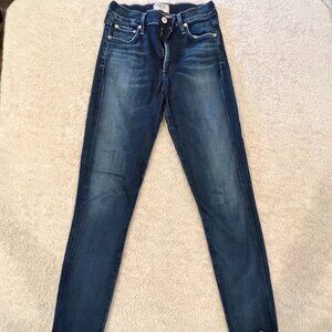 Agolde Women’s Skinny Jeans in Dark Blue Wash